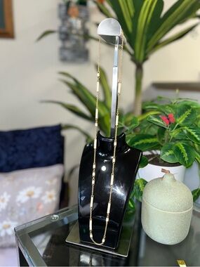 Kate Spade Gold Chain Necklace with Cream Accents